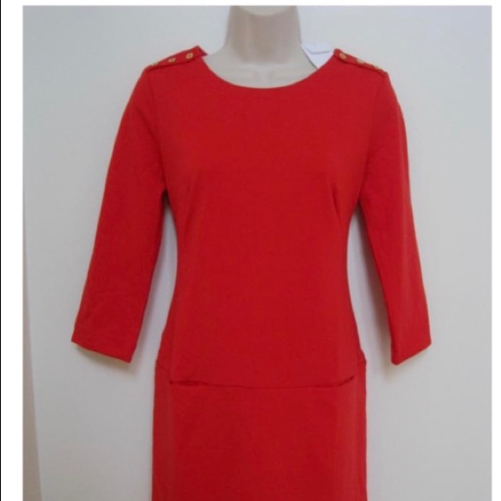 Sale! Banana Republic Red Shift Dress Sz L